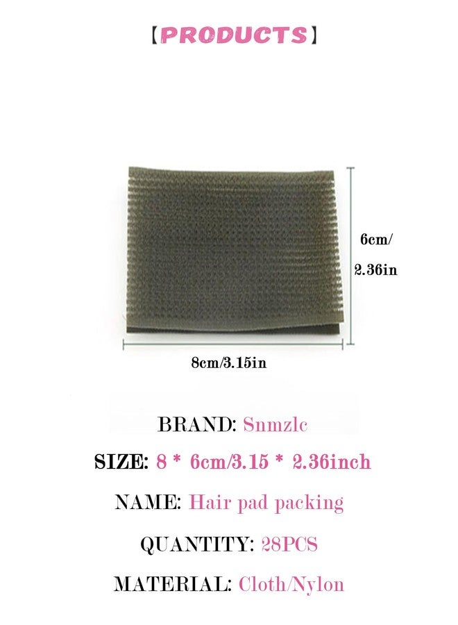 Snmzlc Hair pad packing 28 PCS Hair Pad Bangs patch for Men and Women accessories hair clips for styling sectioning US215 - Image 2